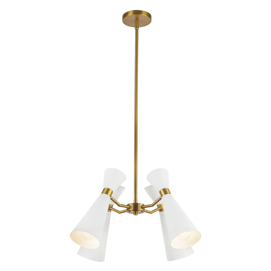 Elegant Mid-Century Chandelier with Distinctive Bowtie Accent - Image 3