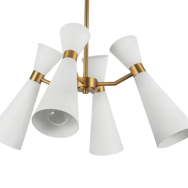 Elegant Mid-Century Chandelier with Distinctive Bowtie Accent - Image 4