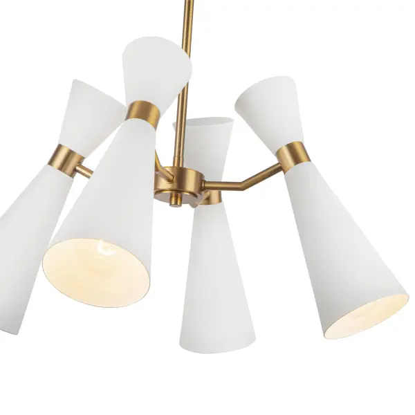 Elegant Mid-Century Chandelier with Distinctive Bowtie Accent - Image 5