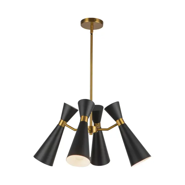Elegant Mid-Century Chandelier with Distinctive Bowtie Accent - Image 6