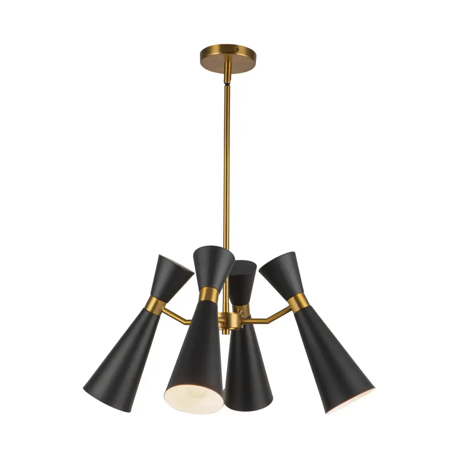 Elegant Mid-Century Chandelier with Distinctive Bowtie Accent - Image 6