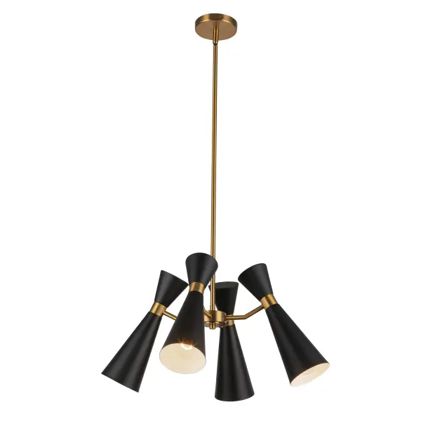 Elegant Mid-Century Chandelier with Distinctive Bowtie Accent - Image 7