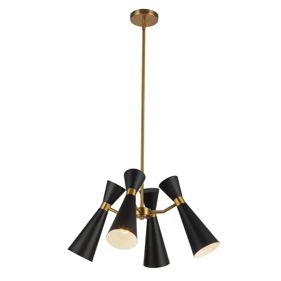 Elegant Mid-Century Chandelier with Distinctive Bowtie Accent - Image 7