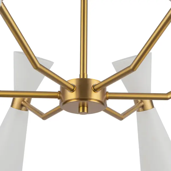 Blake 32-Inch Chandelier in Matte Black with Aged Gold - Image 6