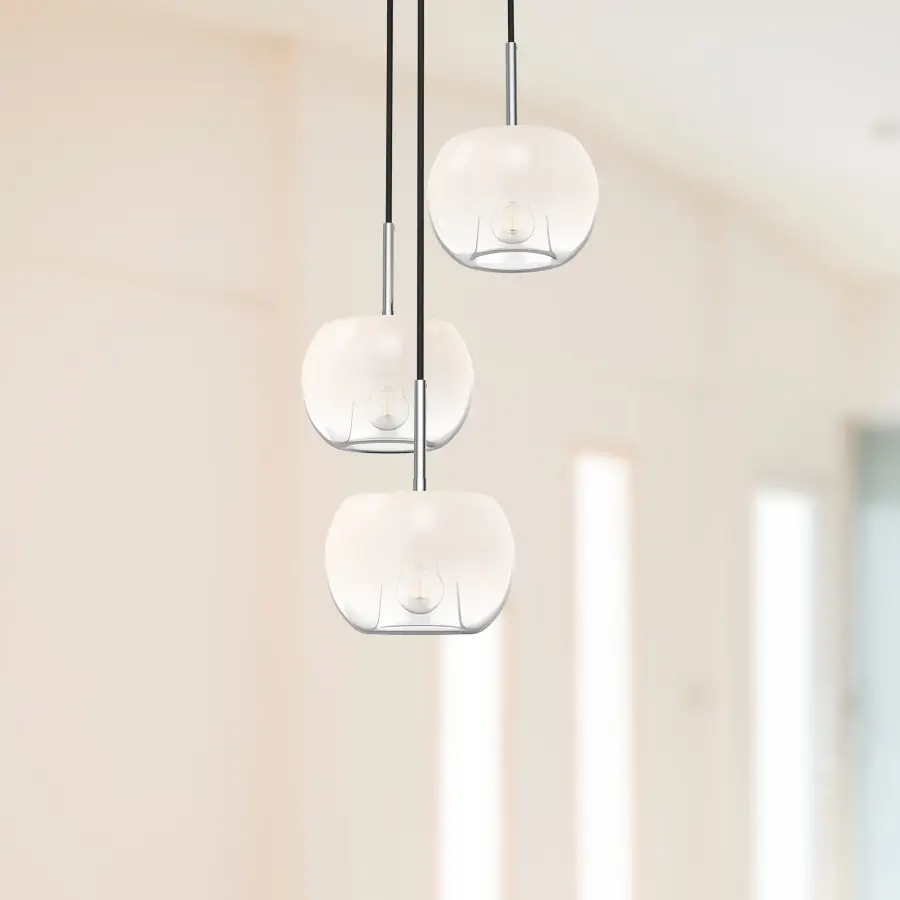 Samar 14-Inch Chandelier in Matte Black with Smoke Glass - Image 5