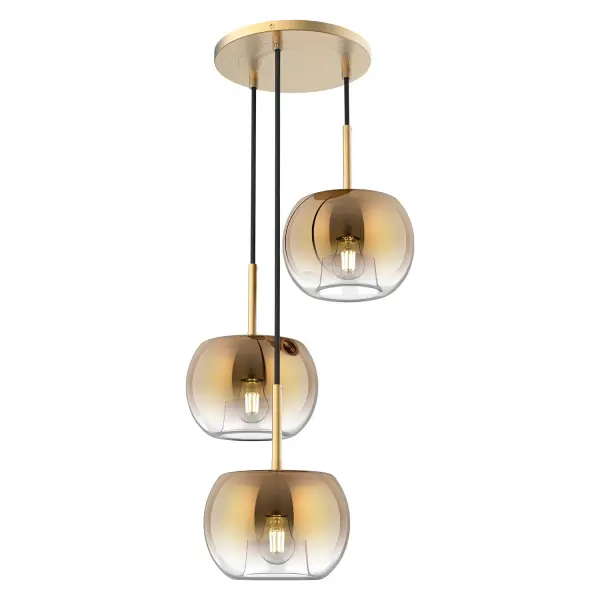 Samar 14-Inch Chandelier in Matte Black with Smoke Glass - Image 9