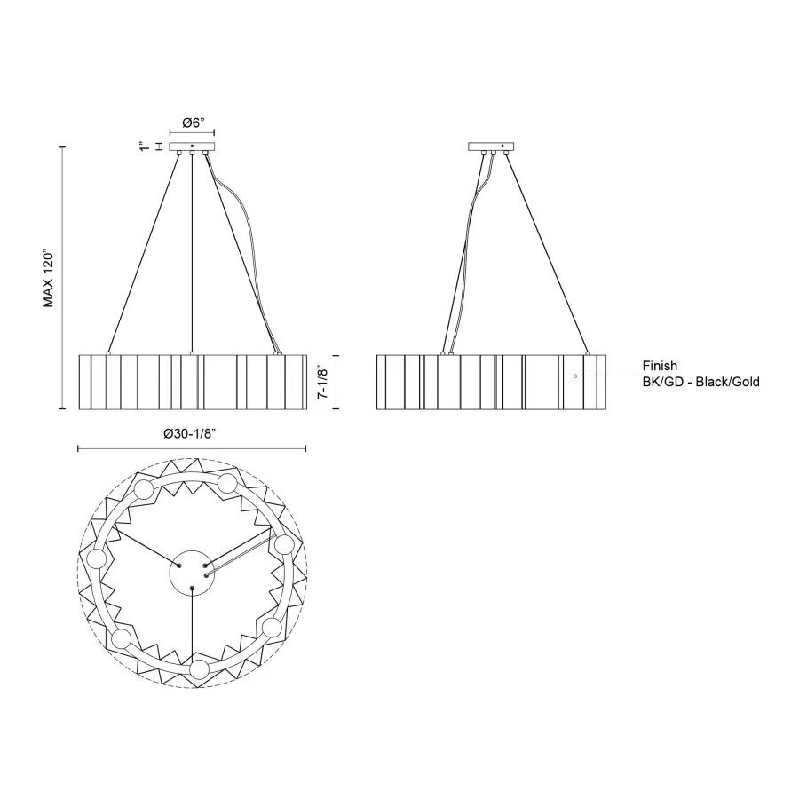 Bold Textured Statement Piece with Dramatic Two-Tone Finish - Image 3