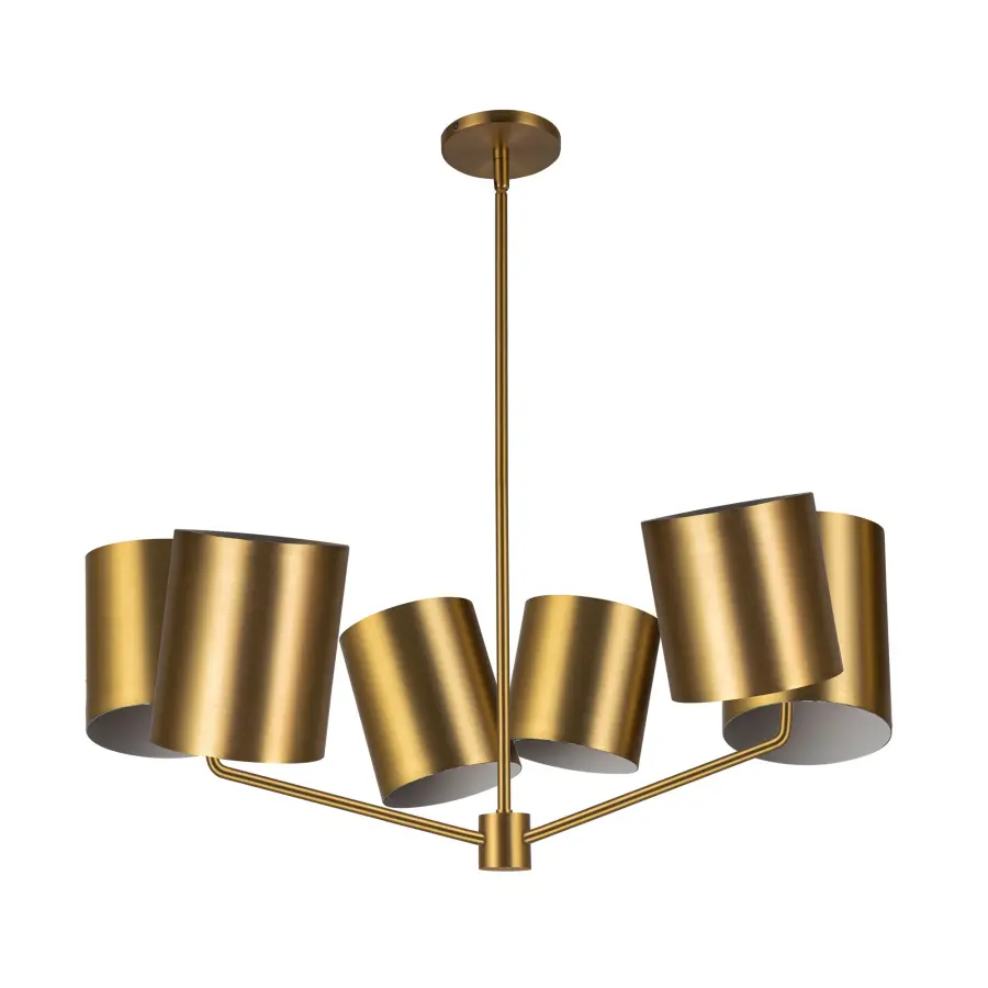 Keiko 30-inch Chandelier in Brushed Gold - Image 11