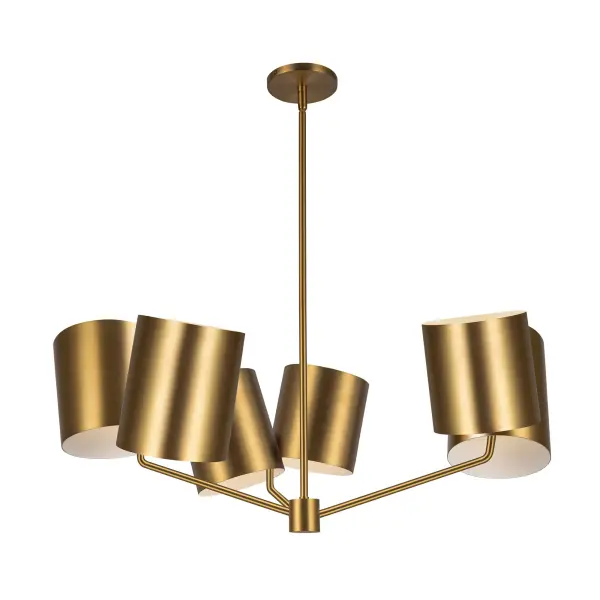 Keiko 30-inch Chandelier in Brushed Gold - Image 12