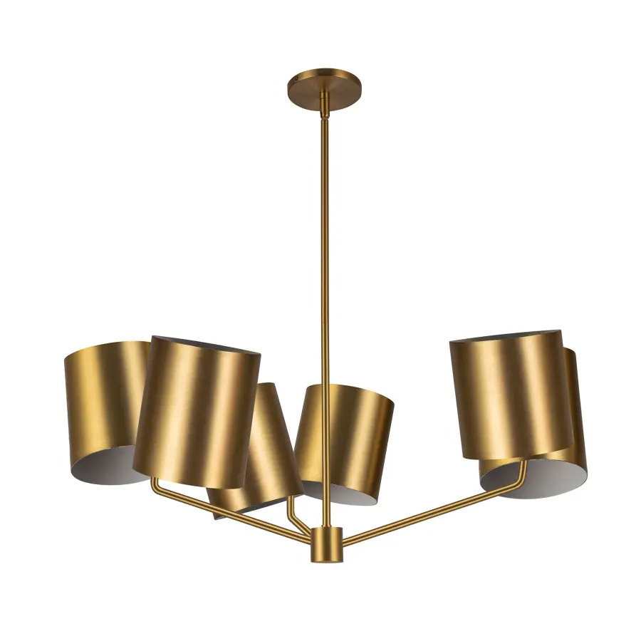Keiko 30-inch Chandelier in Brushed Gold - Image 13