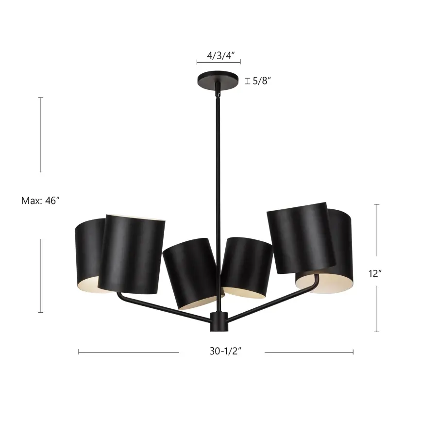Keiko 30-inch Chandelier in Brushed Gold - Image 14