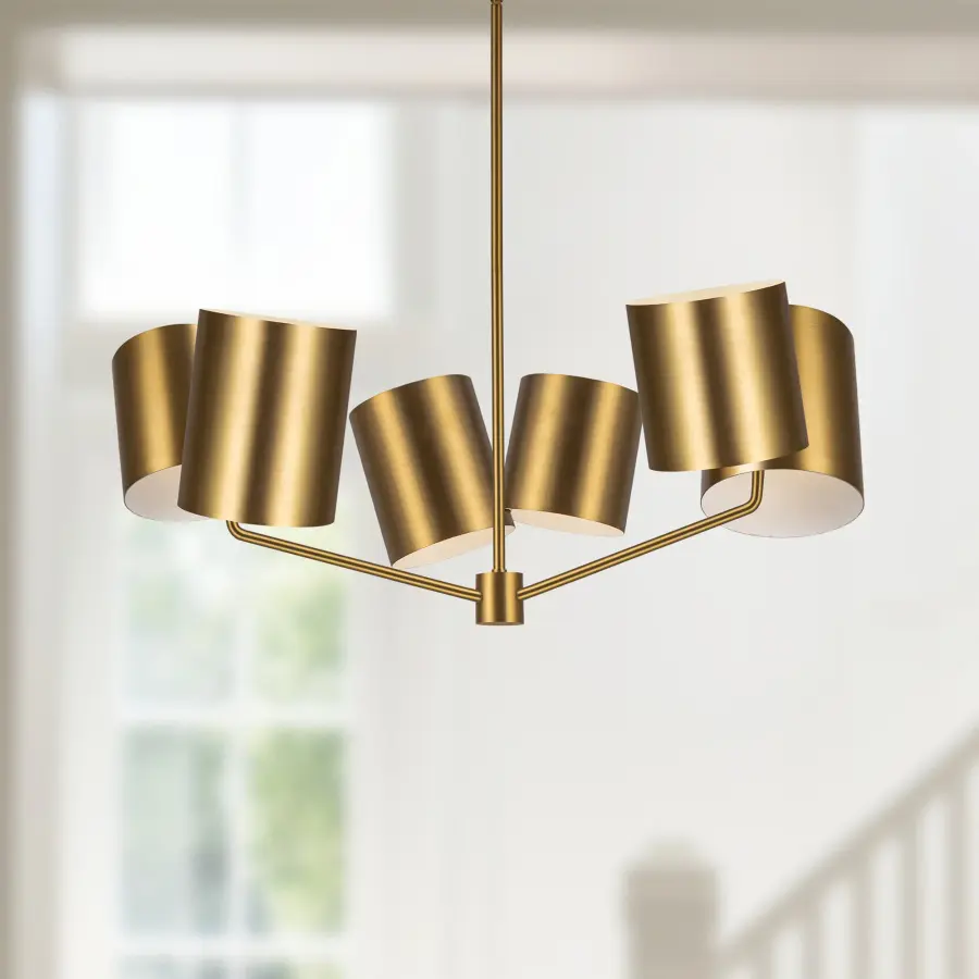 Keiko 30-inch Chandelier in Brushed Gold - Image 4