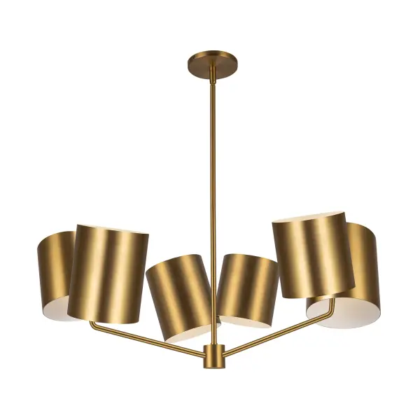 Keiko 30-inch Chandelier in Brushed Gold - Image 9