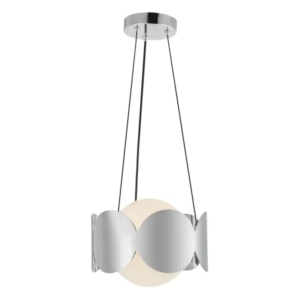 Ciel 10-Inch Chandelier in Matte Black with Opal Glass - Image 14