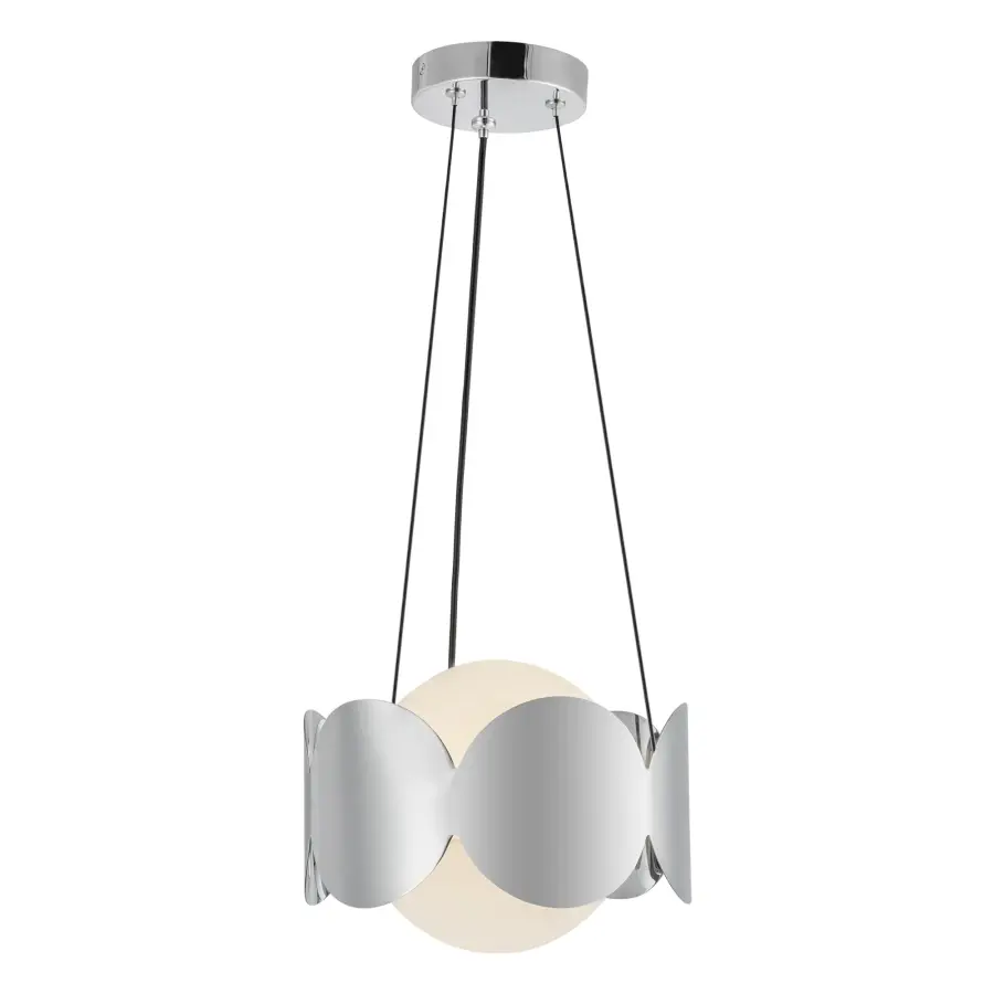 Ciel 10-Inch Chandelier in Matte Black with Opal Glass - Image 14