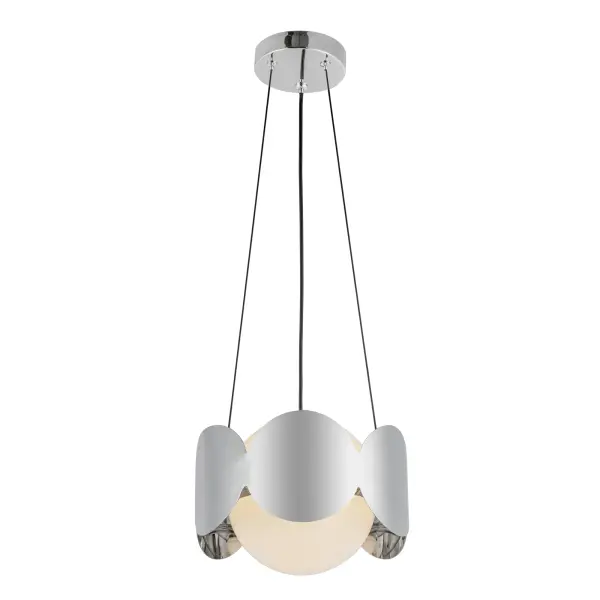 Ciel 10-Inch Chandelier in Matte Black with Opal Glass - Image 16