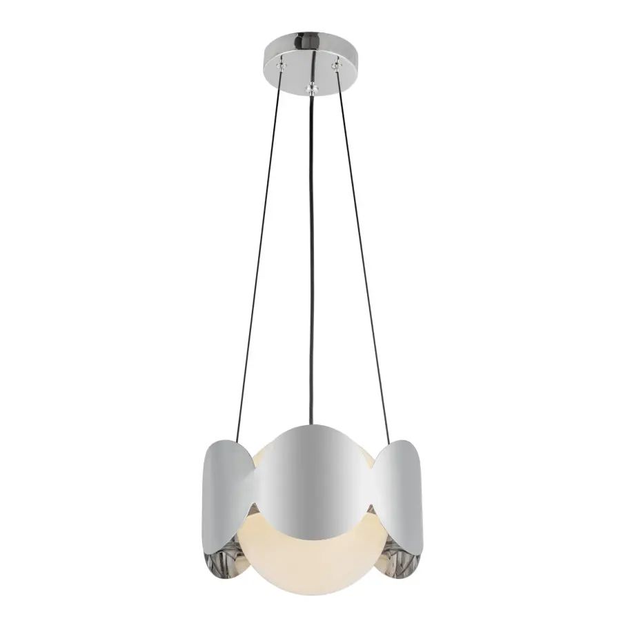Ciel 10-Inch Chandelier in Matte Black with Opal Glass - Image 16