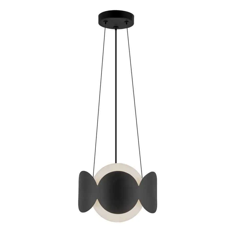 Ciel 10-Inch Chandelier in Matte Black with Opal Glass - Image 7