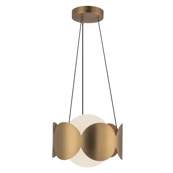 Ciel 10-Inch Chandelier in Matte Black with Opal Glass - Image 10