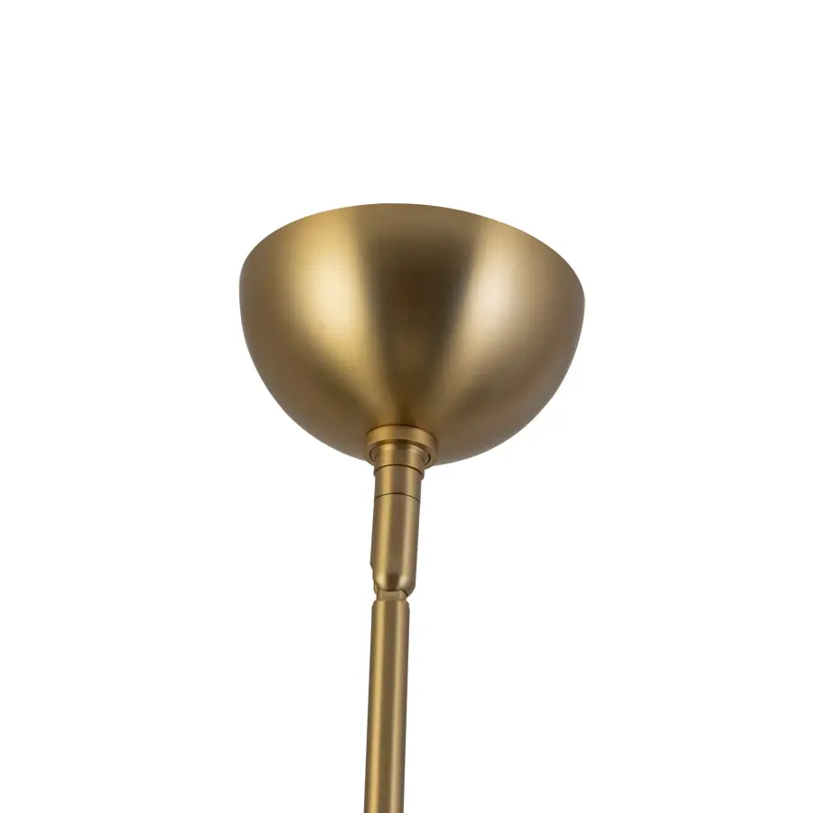 Rosemary 31-Inch Chandelier in Brushed Gold with Folded White Shades - Image 11