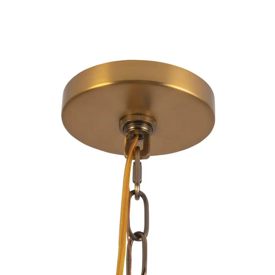 Plisse 23-Inch Chandelier in Matte Black with Opal Glass - Image 16