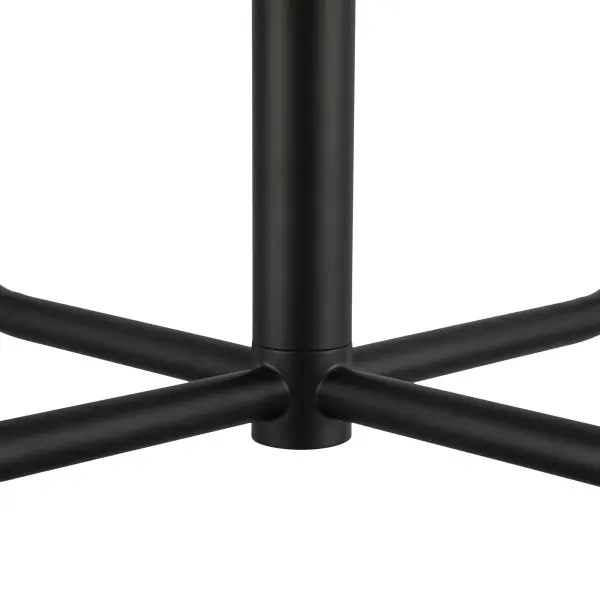 Plisse 23-Inch Chandelier in Matte Black with Opal Glass - Image 10