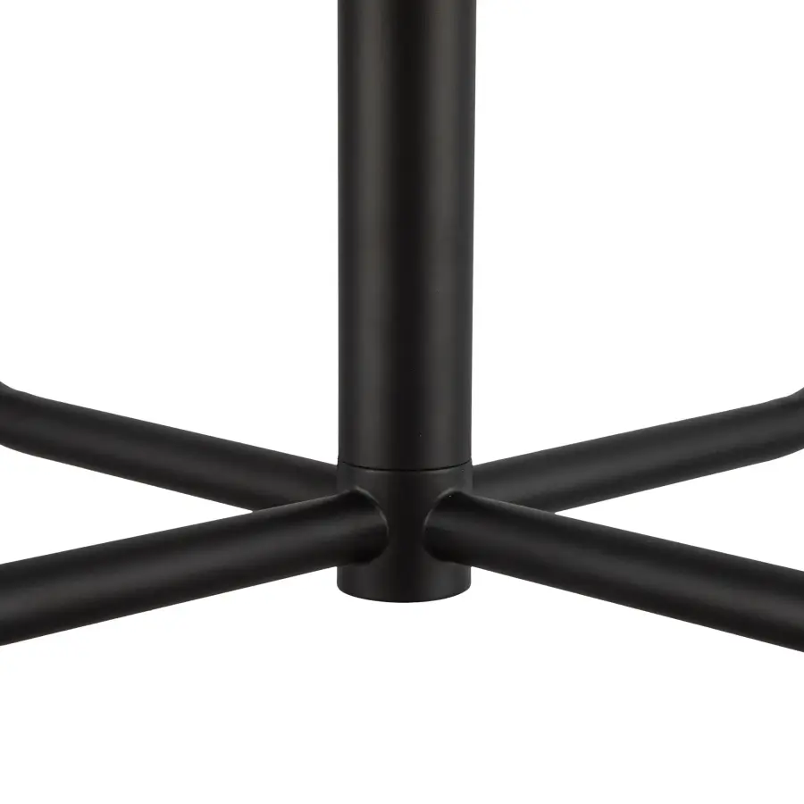 Plisse 23-Inch Chandelier in Matte Black with Opal Glass - Image 10