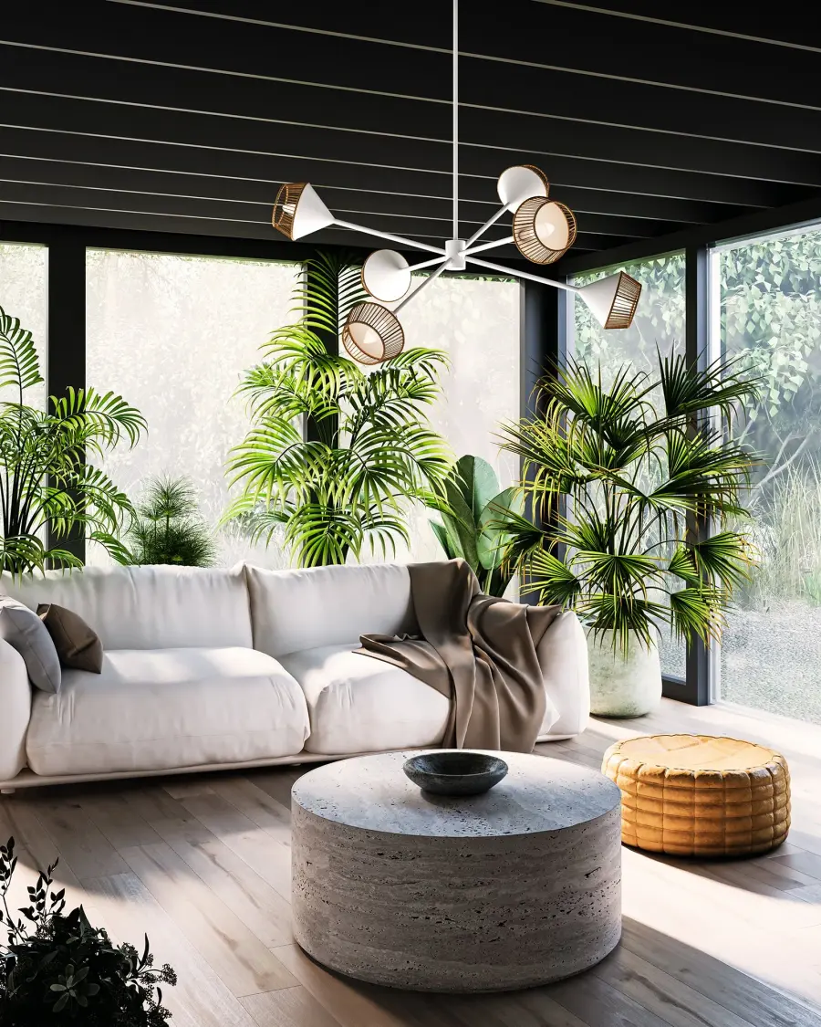 Japanese-Inspired Geometric Statement Piece with Natural Rope Accents - Image 2