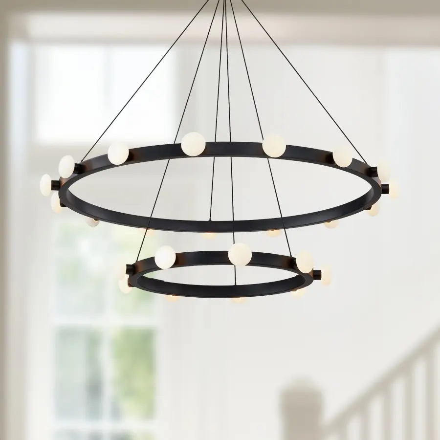 Hollywood Glamour Meets Modern Minimalism in Stunning 36-Inch Chandelier - Image 3