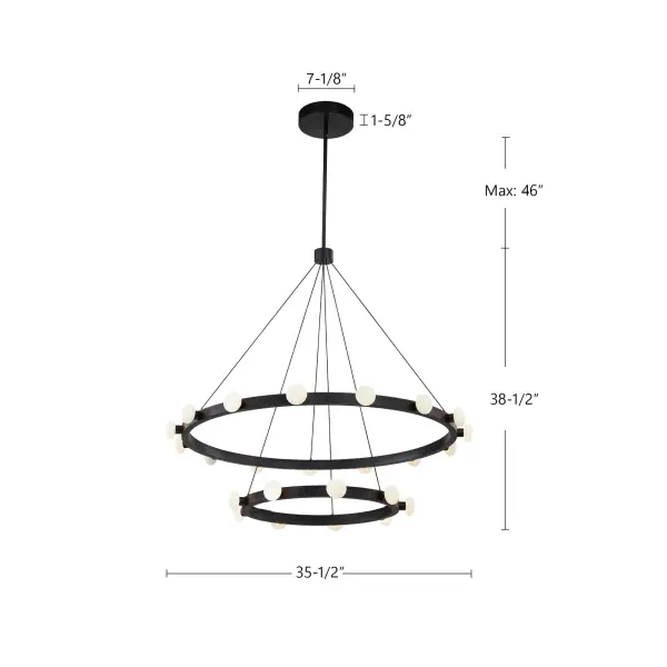 Hollywood Glamour Meets Modern Minimalism in Stunning 36-Inch Chandelier - Image 7