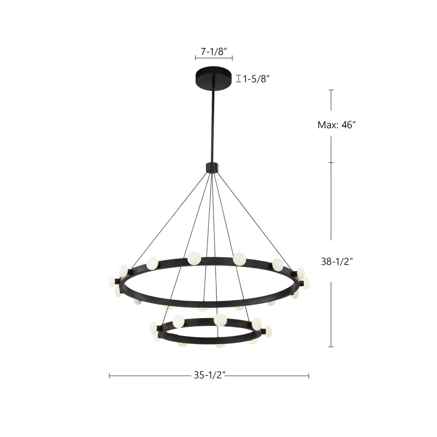Hollywood Glamour Meets Modern Minimalism in Stunning 36-Inch Chandelier - Image 7