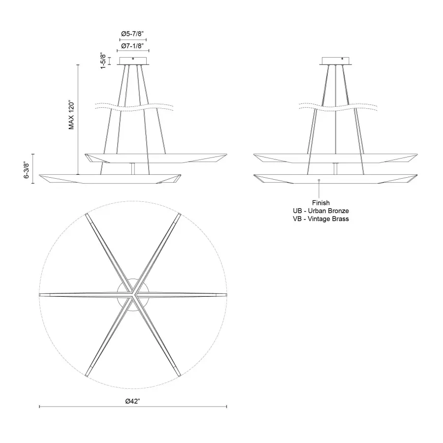 Japanese-Inspired Modern Chandelier with Integrated LED Technology - Image 8