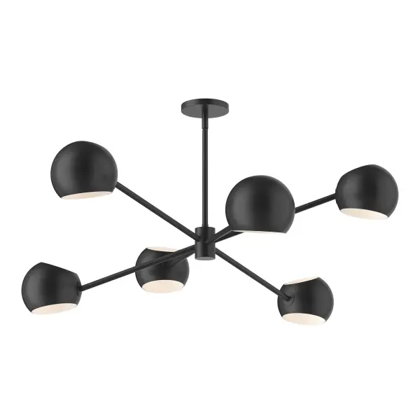 Willow 37-Inch Chandelier in Matte Black - Image 1