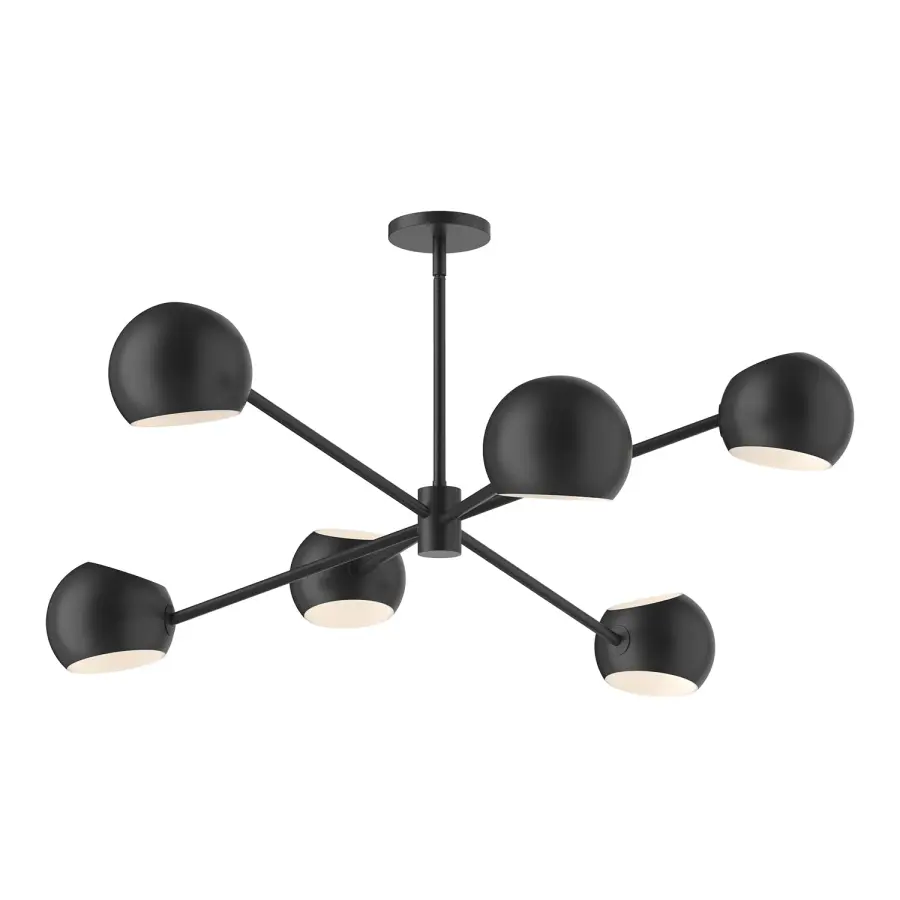 Willow 37-Inch Chandelier in Matte Black - Image 1