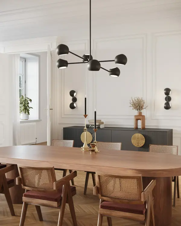 Willow 37-Inch Chandelier in Matte Black - Image 2