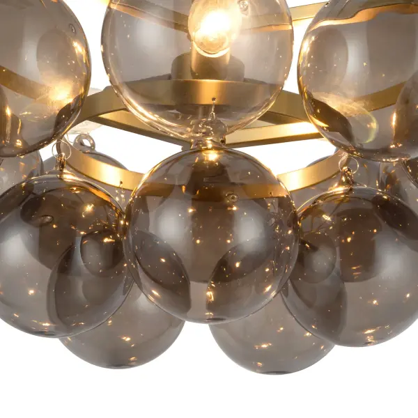 Faye 18-Inch Chandelier in Matte Black with Smoked Glass - Image 12