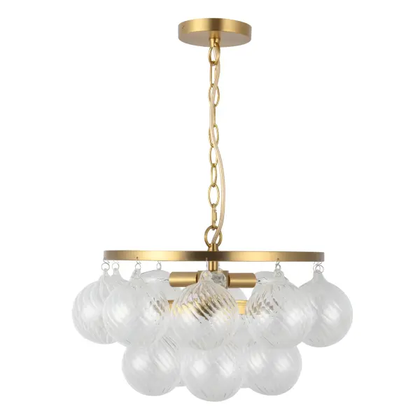 Faye 18-Inch Chandelier in Matte Black with Smoked Glass - Image 17