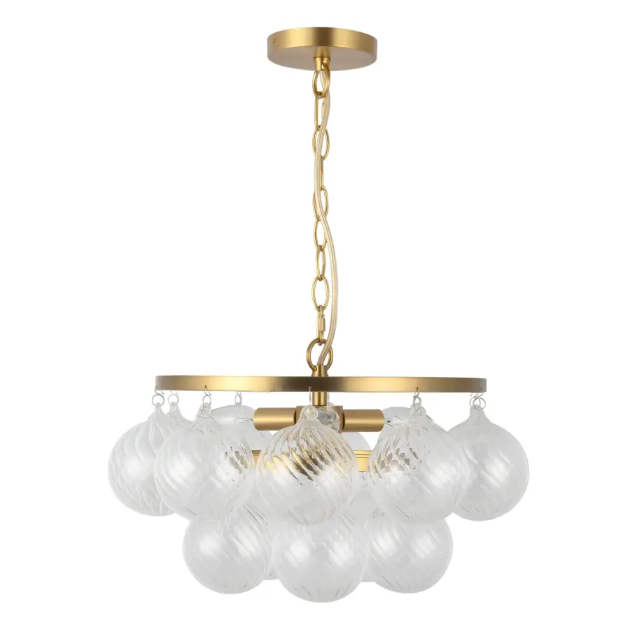 Faye 18-Inch Chandelier in Matte Black with Smoked Glass - Image 17