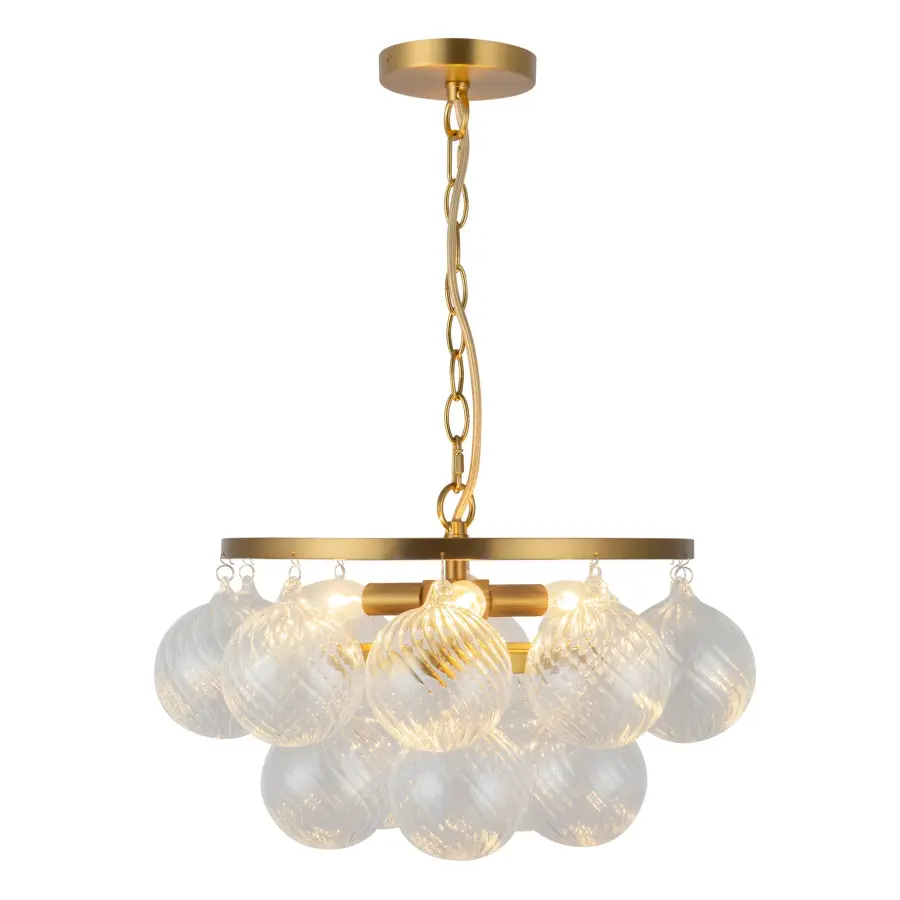 Faye 18-Inch Chandelier in Matte Black with Smoked Glass - Image 18