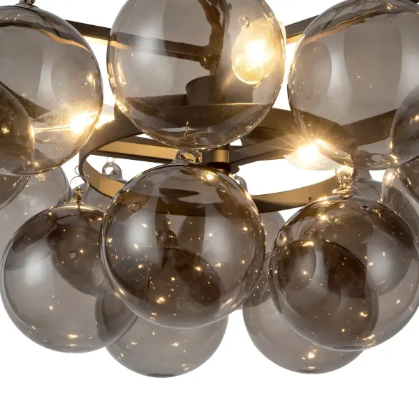 Faye 18-Inch Chandelier in Matte Black with Smoked Glass - Image 20