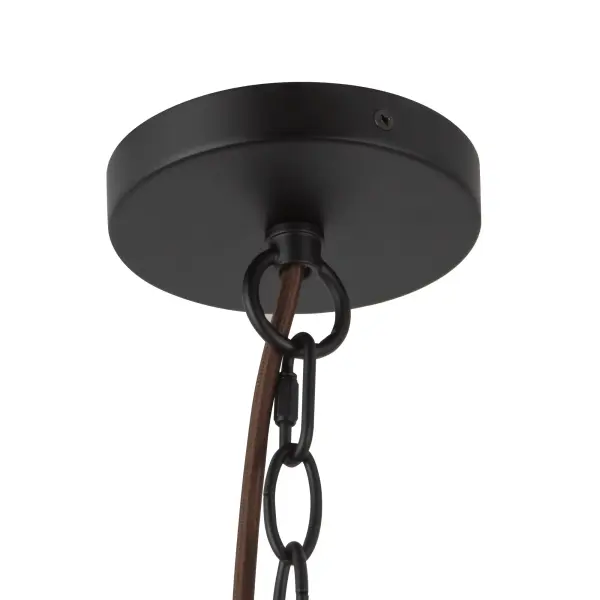 Faye 18-Inch Chandelier in Matte Black with Smoked Glass - Image 7