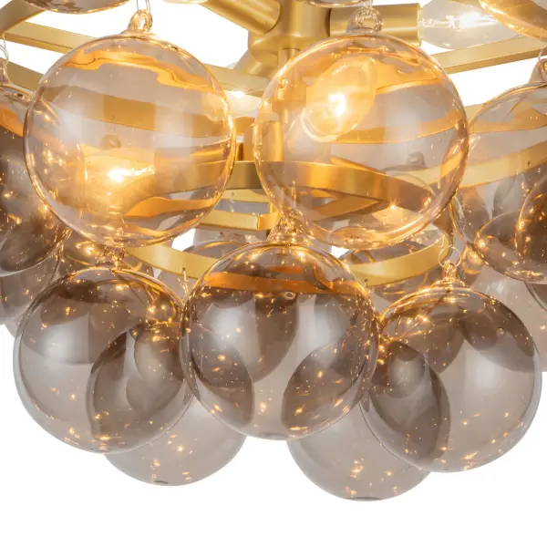 Faye 24-Inch Chandelier in Matte Black with Smoked Glass - Image 21