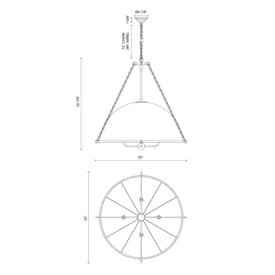 Crosby 33-Inch Chandelier in Brushed Gold - Image 14
