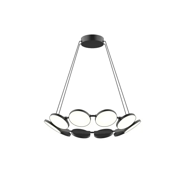 Sculptural Modern Chandelier with Adjustable Geometric Disks - Image 1