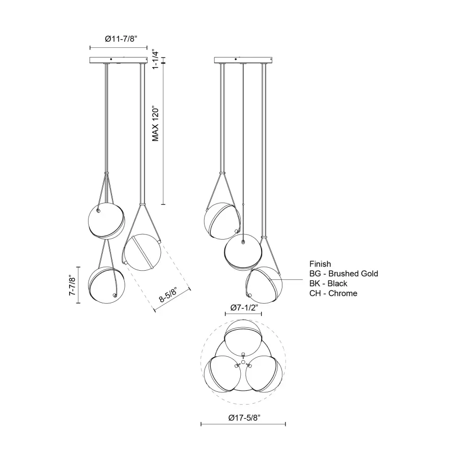 Celestial Modern Chandelier with Adjustable Gyroscope Design - Image 8