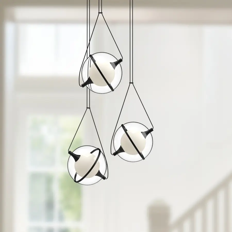 Aries 28" Chandelier in Matte Black - Image 4