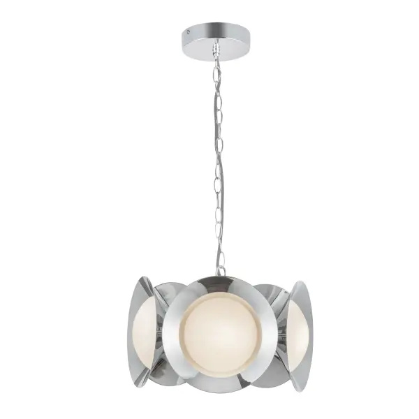 Elegant Mini Chandelier with Timeless Opal Glass Design - Image 3