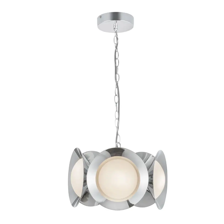 Elegant Mini Chandelier with Timeless Opal Glass Design - Image 3