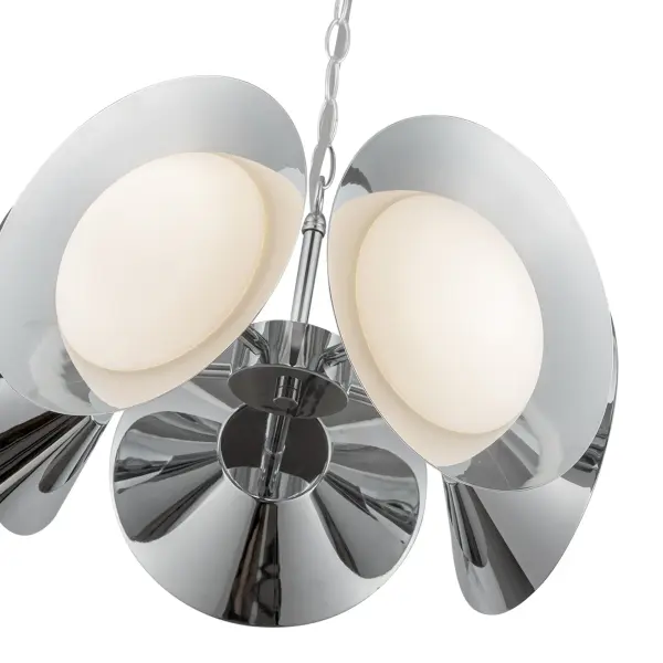 Elegant Mini Chandelier with Timeless Opal Glass Design - Image 5