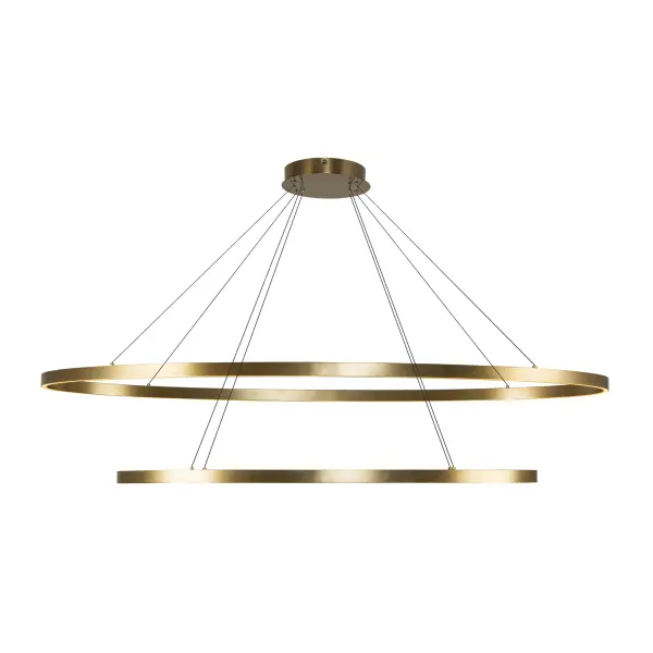 Ovale 53-Inch 2-Layer Chandelier in Brushed Gold - Image 11